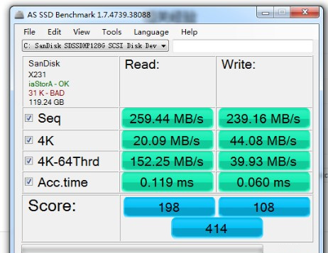 AS SSD Benchmark截圖